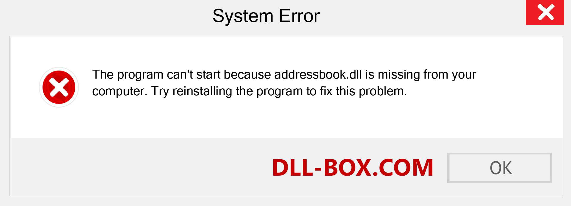  addressbook.dll file is missing?. Download for Windows 7, 8, 10 - Fix  addressbook dll Missing Error on Windows, photos, images